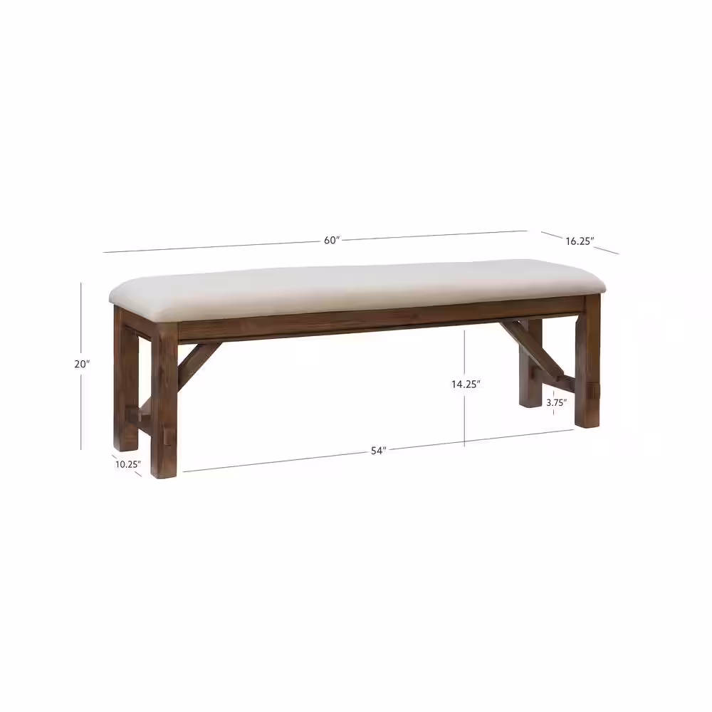 Powell Company Powell Krause Rustic Umber Dining Bench