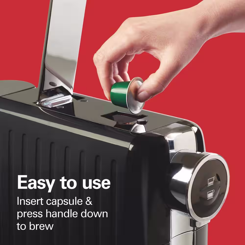 Hamilton Beach 1-Cup Black Espresso Machine