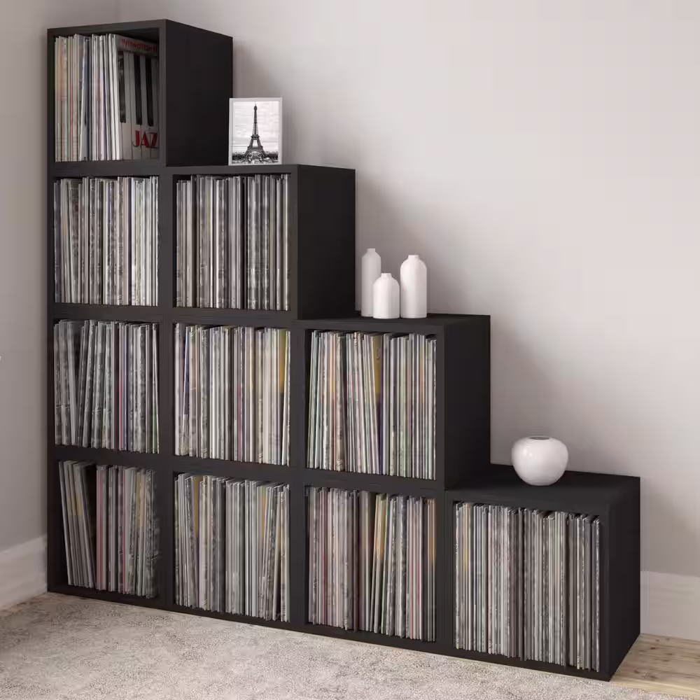 Way Basics 14.8 in. H x 14.8 in. W x 13.4 in. D Black Recycled Materials 1-Cube Organizer