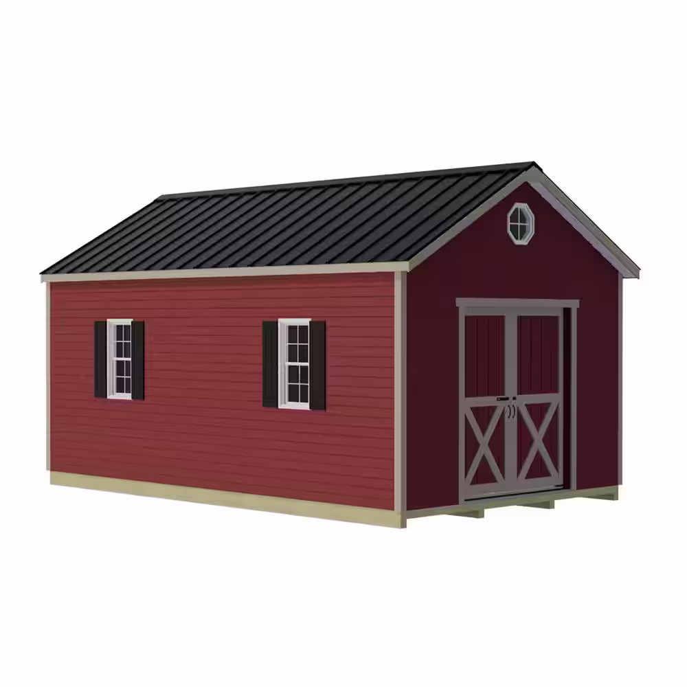 Best Barns South Dakota 12 ft. x 16 ft. Prepped for Vinyl Storage Shed Kit with Floor Including 4 x 4 Runners