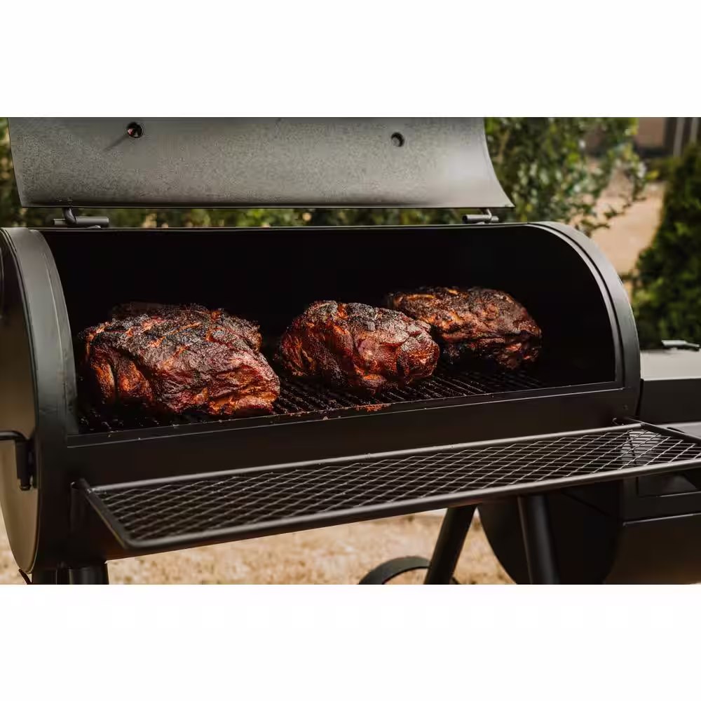 OKLAHOMA JOE'S Highland Offset Charcoal Smoker and Grill in Black with 900 sq. in. Cooking Space