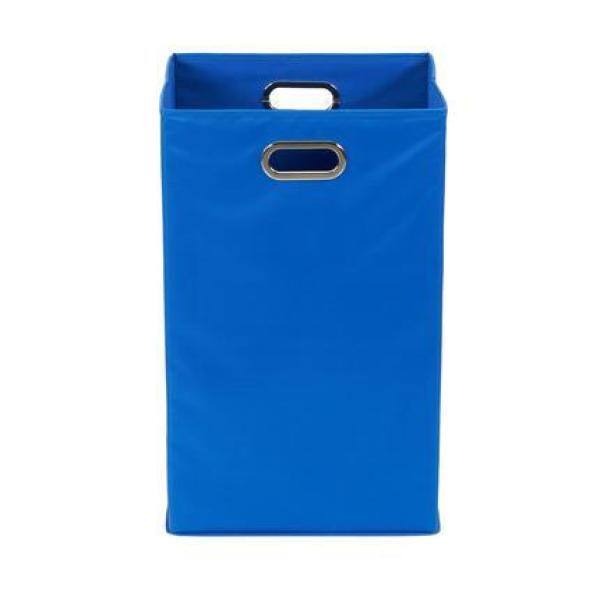 HOUSEHOLD ESSENTIALS GEN Royal Blue Collapsible Polyester Laundry Hamper