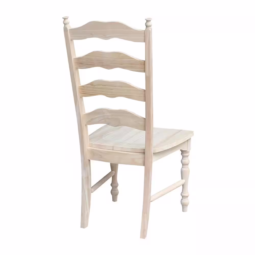 International Concepts Maine Unfinished Wood Ladder Back Dining Chair (Set of 2)