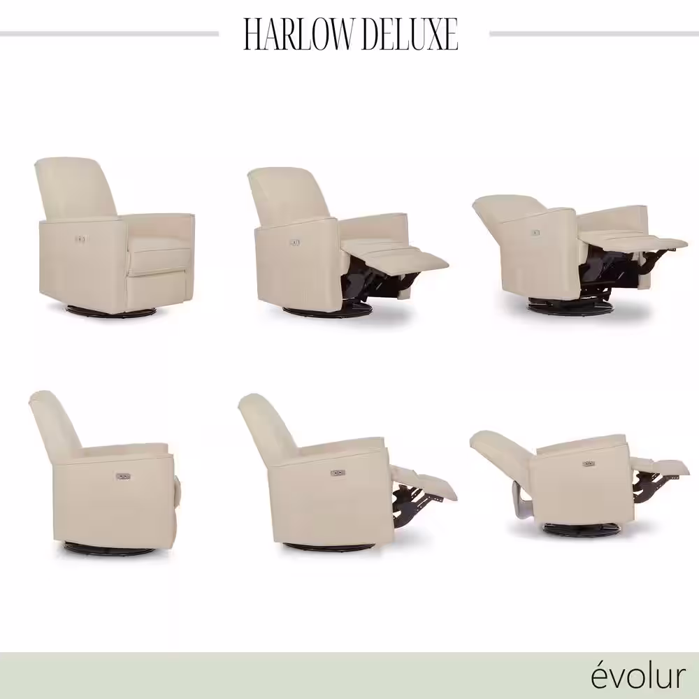 Evolur Shell Harlow Deluxe Glider, Power Recliner, Rocker