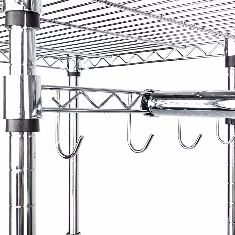 None 58 in. W - 85 in. W Silver Adjustable Tower Wire Closet System