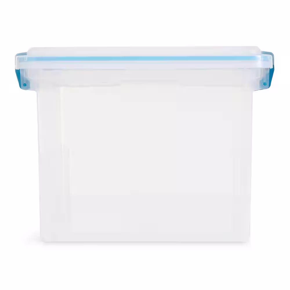 Sterilite 19334304 Clear 32 Quart Gasket Box with Clear Base and Lid (8 Pack)