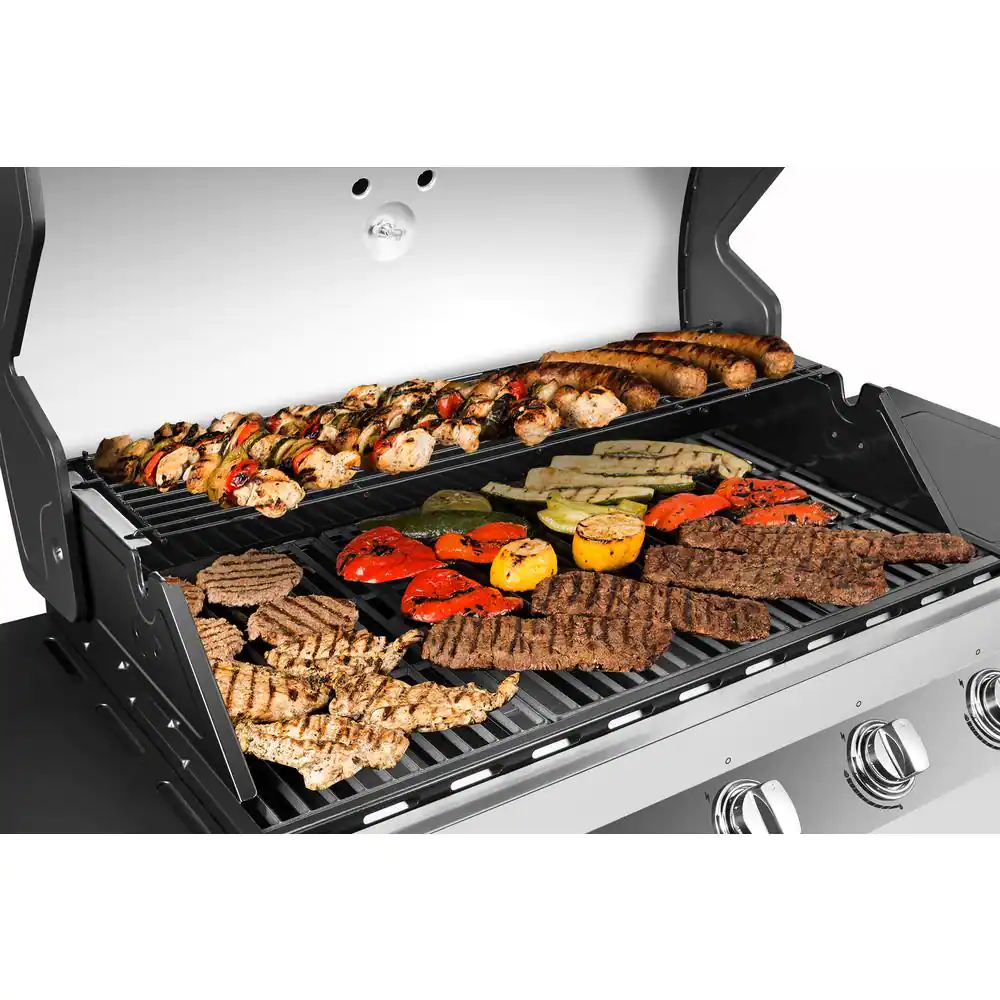 Dyna-Glo Premier 5-Burner Propane Gas Grill in Stainless Steel with Side Burner
