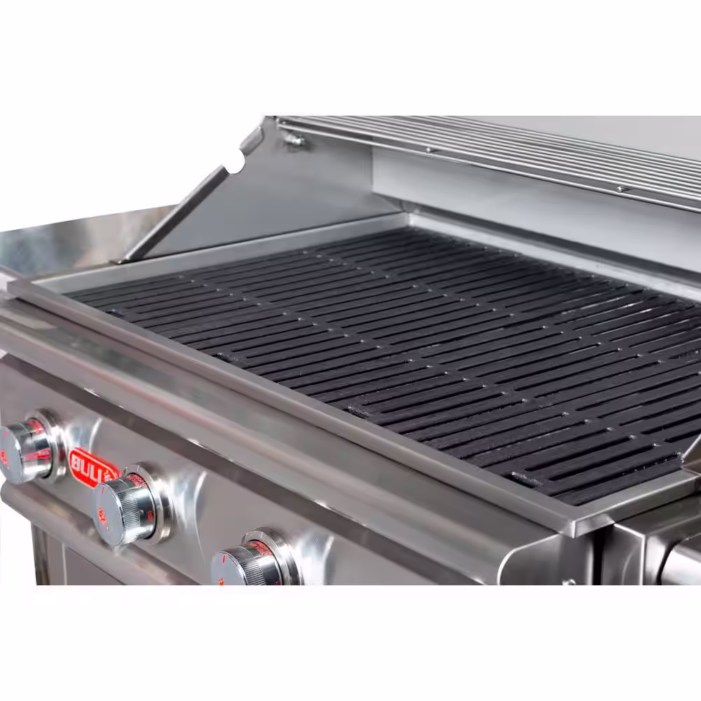 BULL Stallion 4-Burner Cart Propane Grill in Stainless Steel