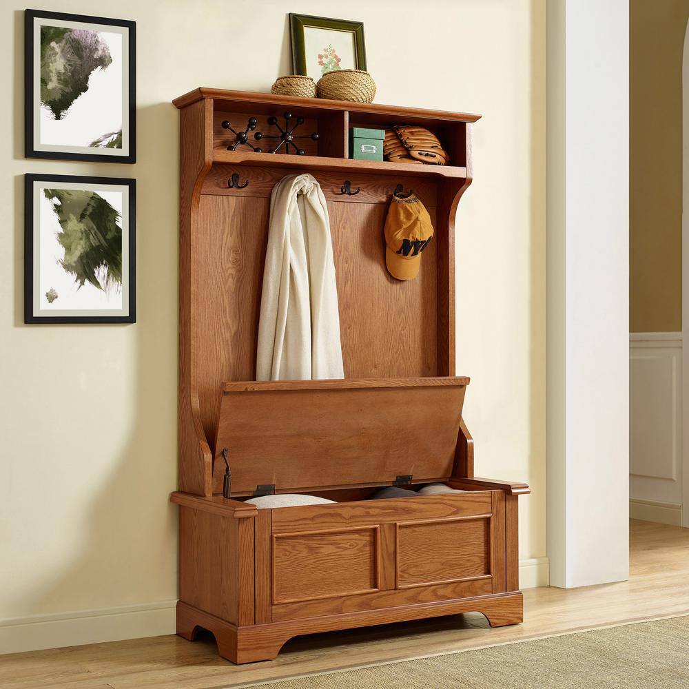 CROSLEY FURNITURE Campbell Oak Hall Tree