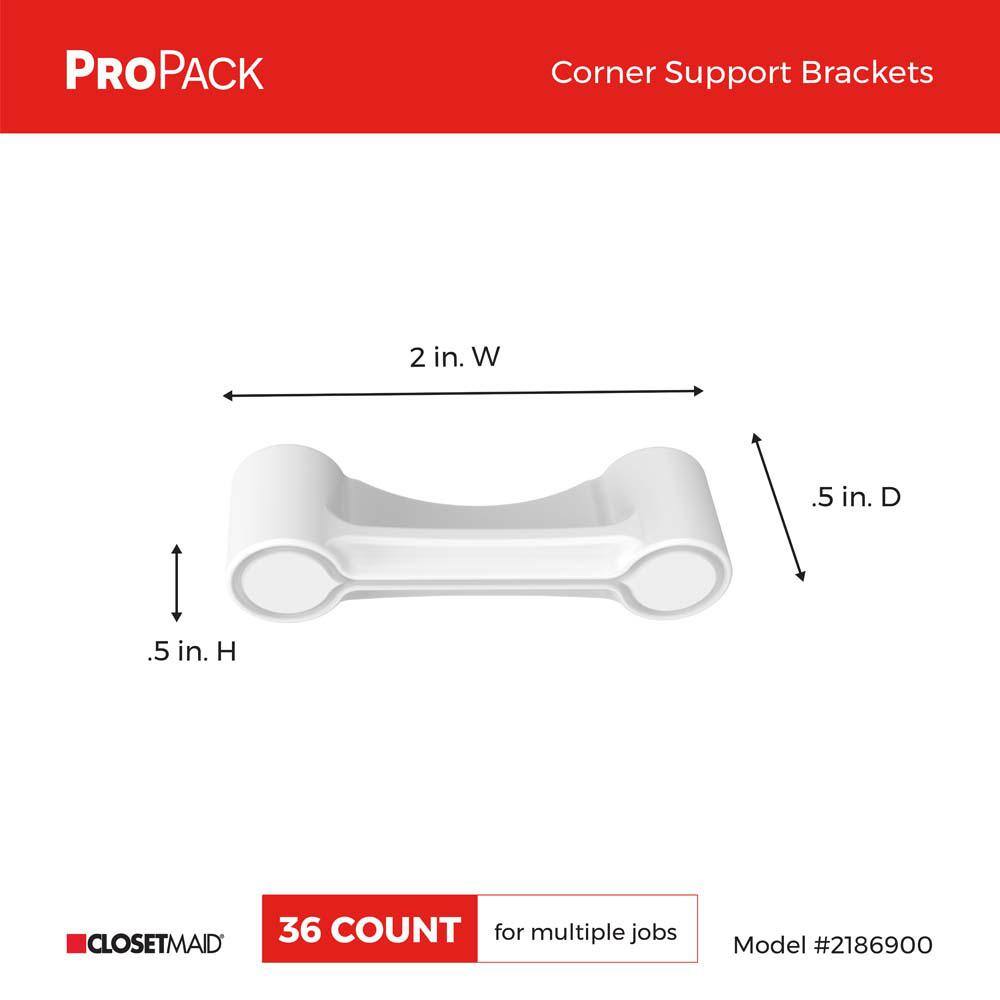 ClosetMaid ProPack Shelf and Rod Wire Shelving End Caps (36-Piece)
