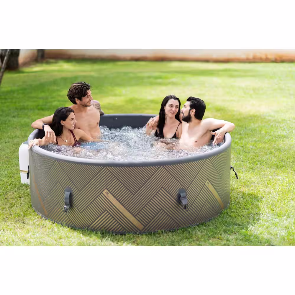 M SPA MONO, FRAME SERIES, 6-Person, Drop Stitch Inflatable Hot Tub & SPA - UVC & Ozone Sanitization, Air Bubble System, Wi-Fi