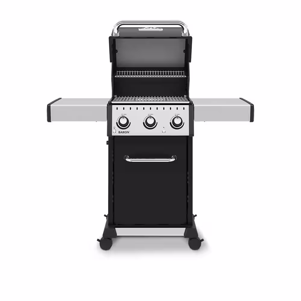 Broil King Baron 320 Pro 3-Burner Propane Gas Grill in Black
