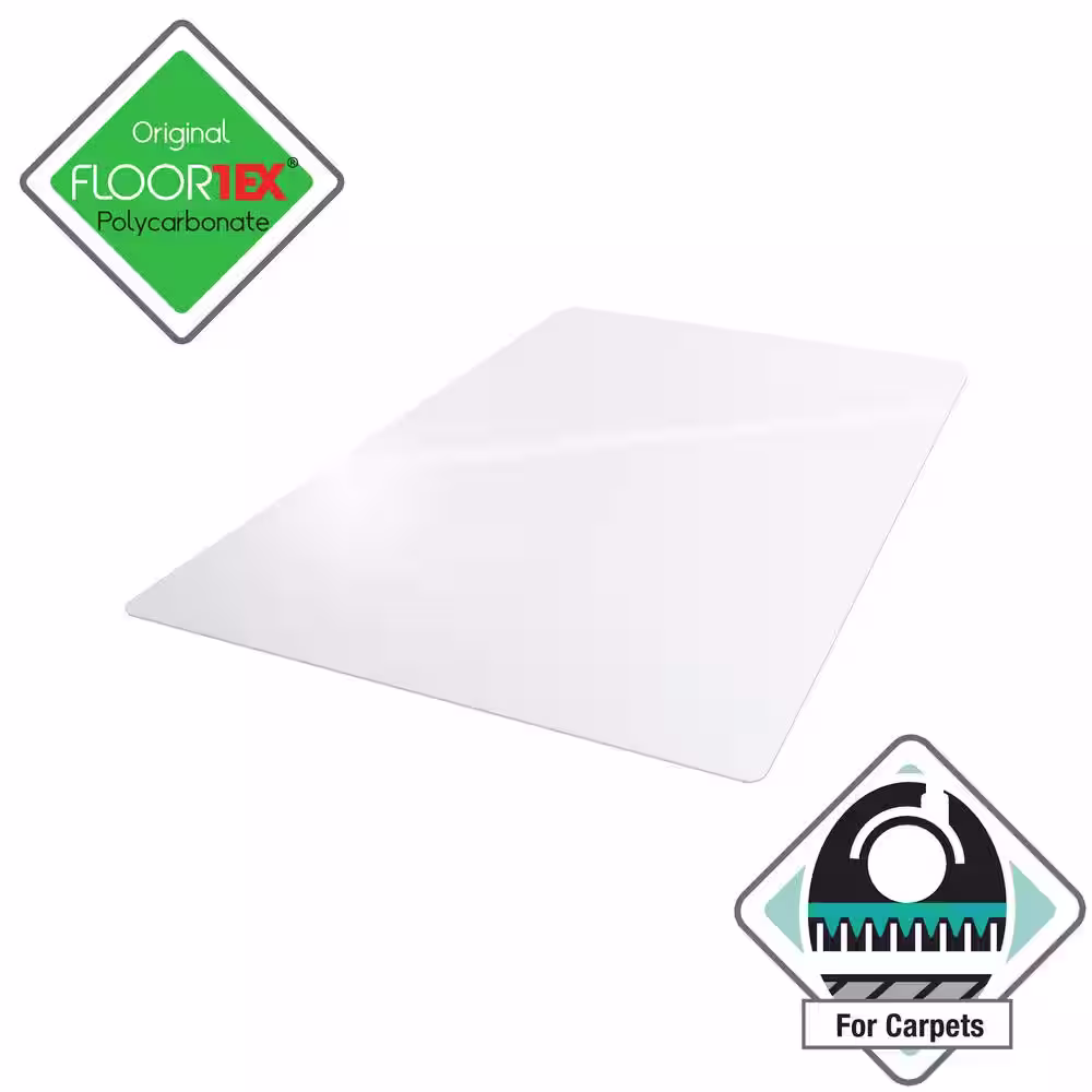 Floortex Ultimat Polycarbonate Rectangular Chair Mat for Carpets over 1/2 in. - 35 x 47 in.