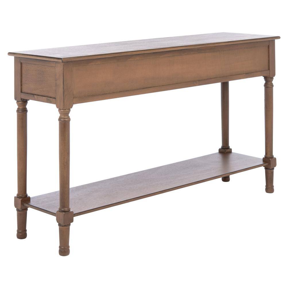 SAFAVIEH Landers Brown 3-Drawer Console Table