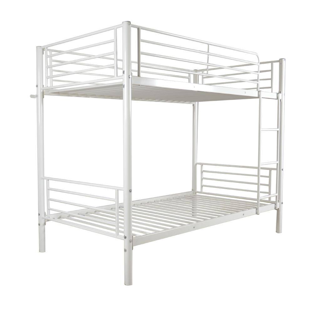 None White Twin Bunk Bed for Kids Daybed