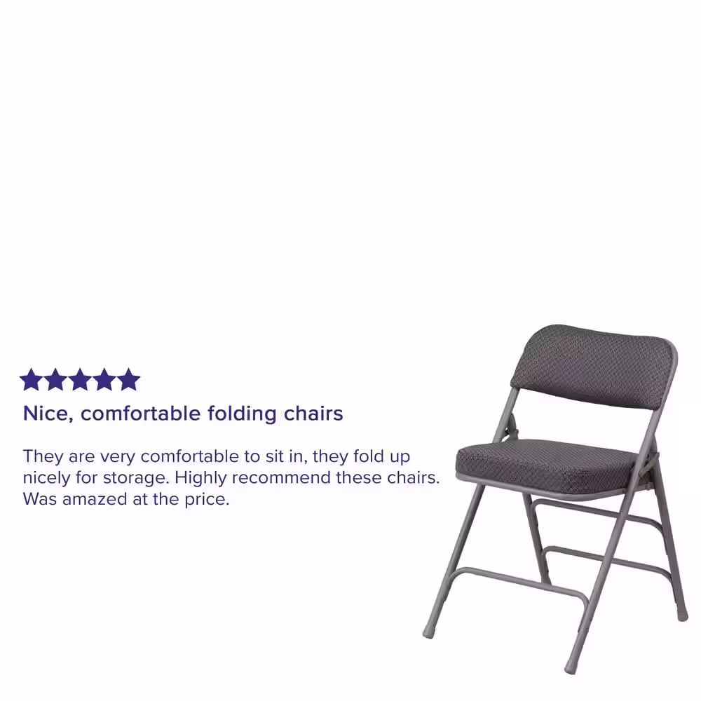 Flash Furniture Gray Metal Folding Chair (2-Pack)