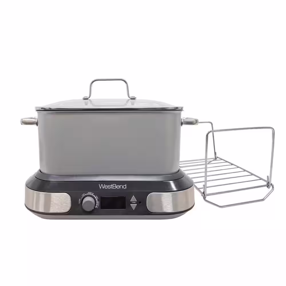 West Bend Deluxe 6 qt. Silver Versatility Slow Cooker