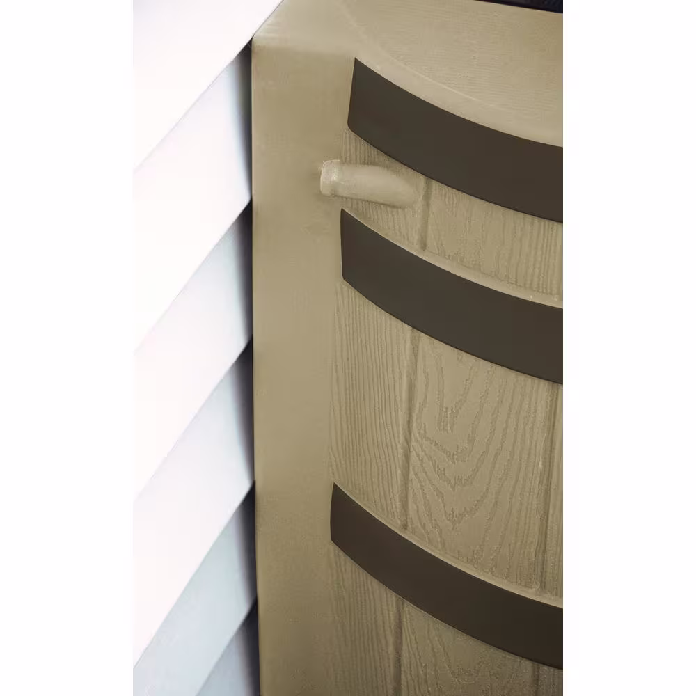 Good Ideas 40 Gal. Darkened Ribs Khaki Rain Wizard