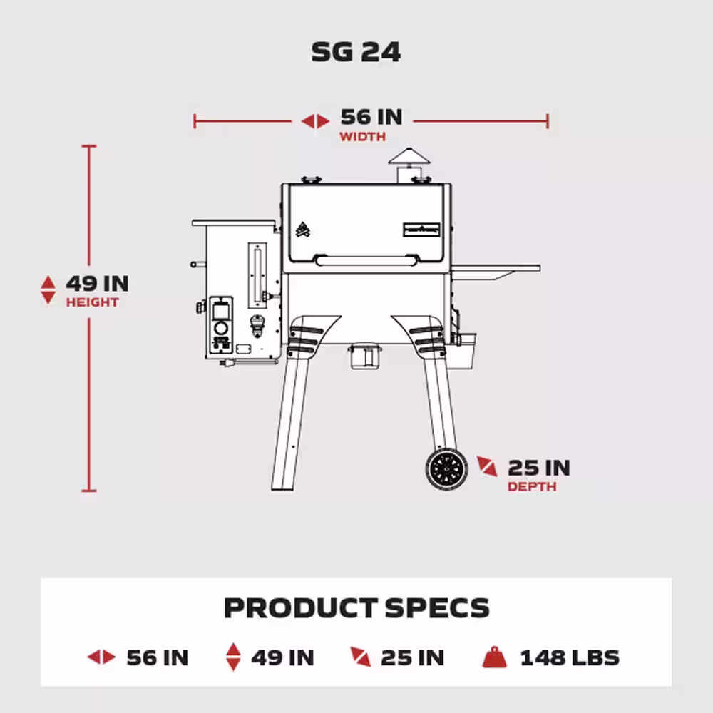 Camp Chef SG 24 WIFI Pellet Grill in Bronze
