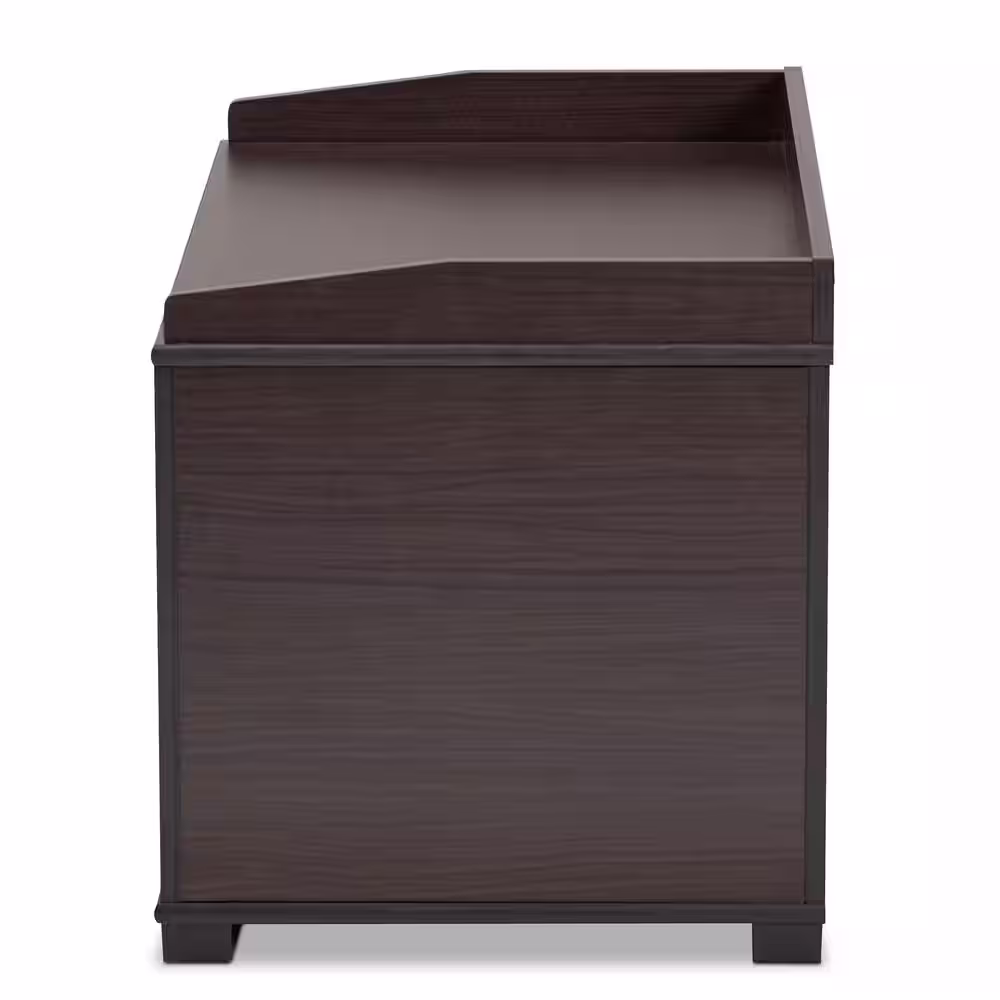 Baxton Studio Mariam Dark Brown Litter Box Cover Cat House