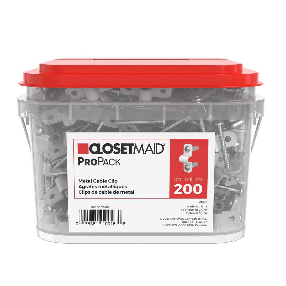 ClosetMaid ProPack Metal Shelf Cable Clips (200-Piece)