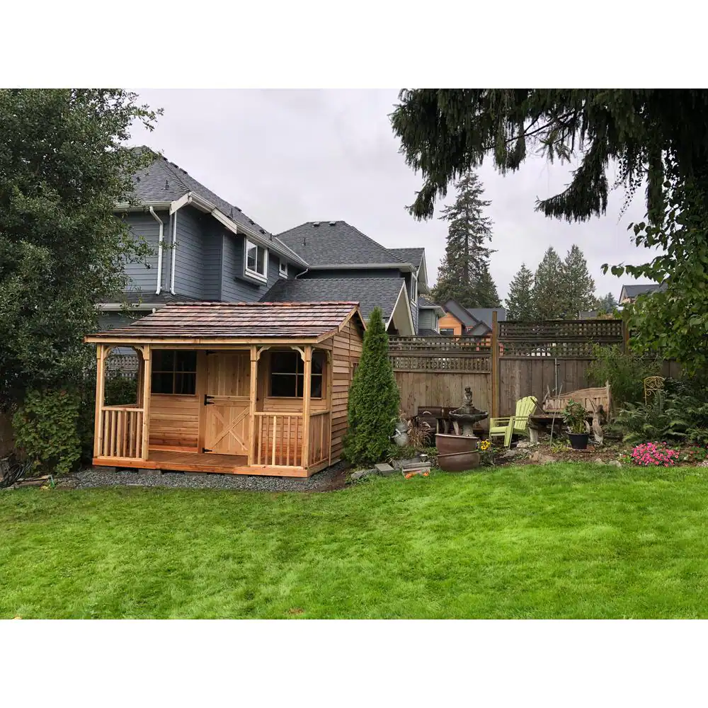 Cedarshed Bunkhouse 12 ft. x 12 ft. Western Red Cedar Garden Shed