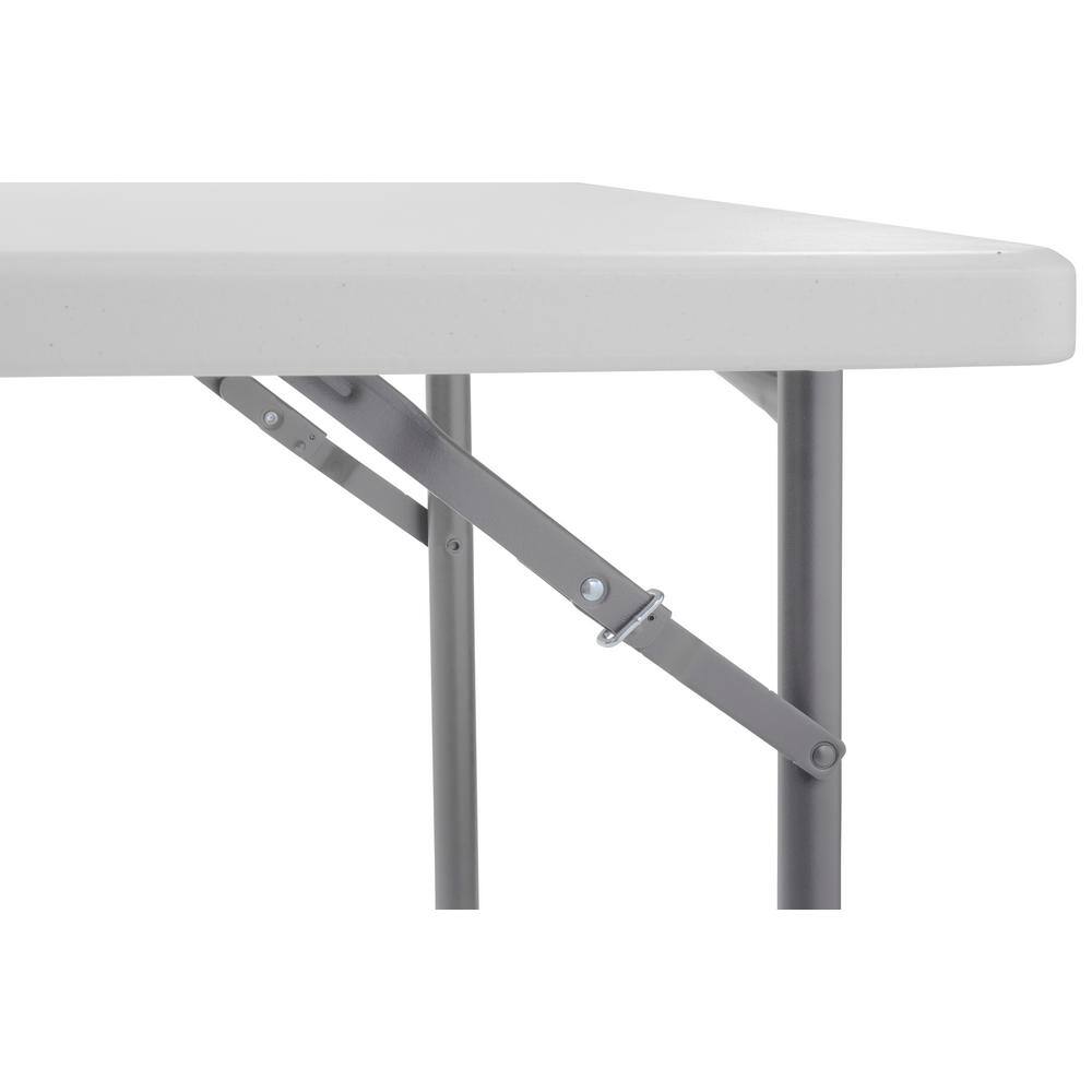 National Public Seating 36 in. W x 36 in. D Speckled Gray Blow Molded Plastic Top, Heavy-Duty Metal Frame Folding Table