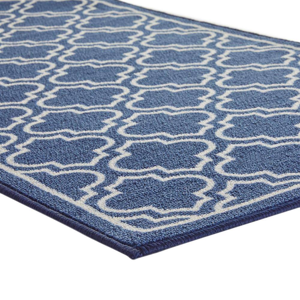 TrafficMaster Trellis Navy 2 ft. 2 in. x Your Choice Length Stair Runner