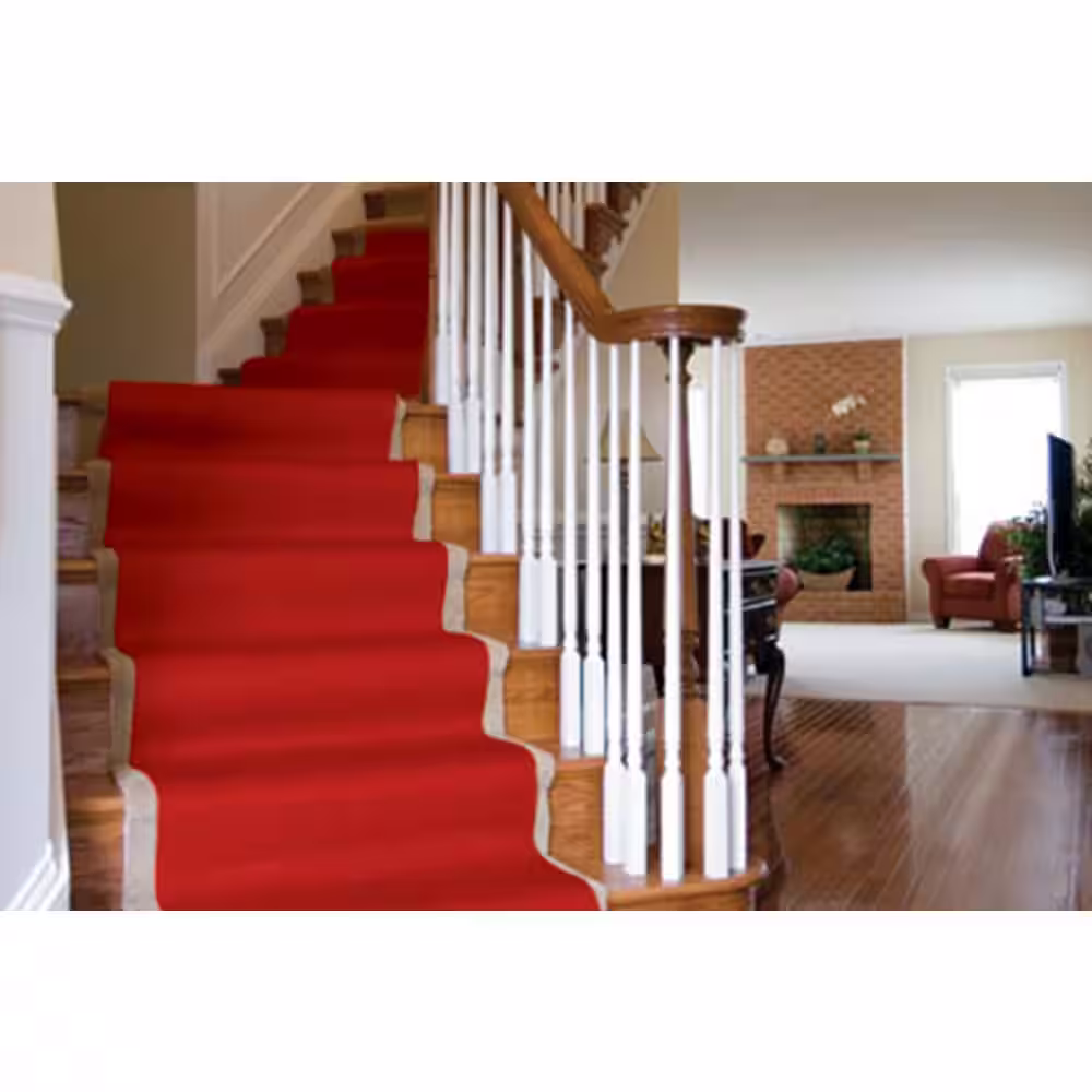 SURFACE SHIELDS Reusable Red Neoprene 27 in. x 20 ft. Stair Runner Rug