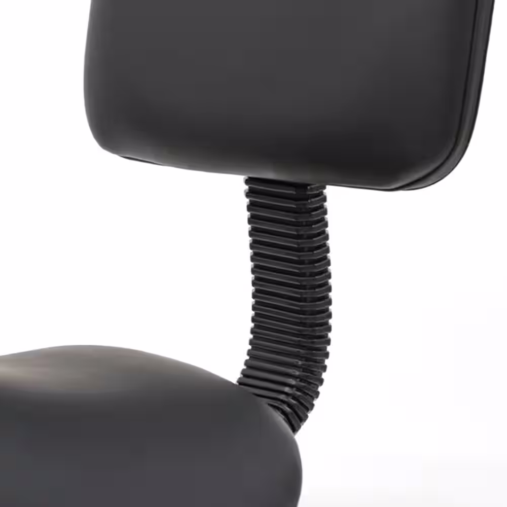 None Black PU Leather Seat Swivel Saddle Stool Adjustable Salon Chair with Backrest