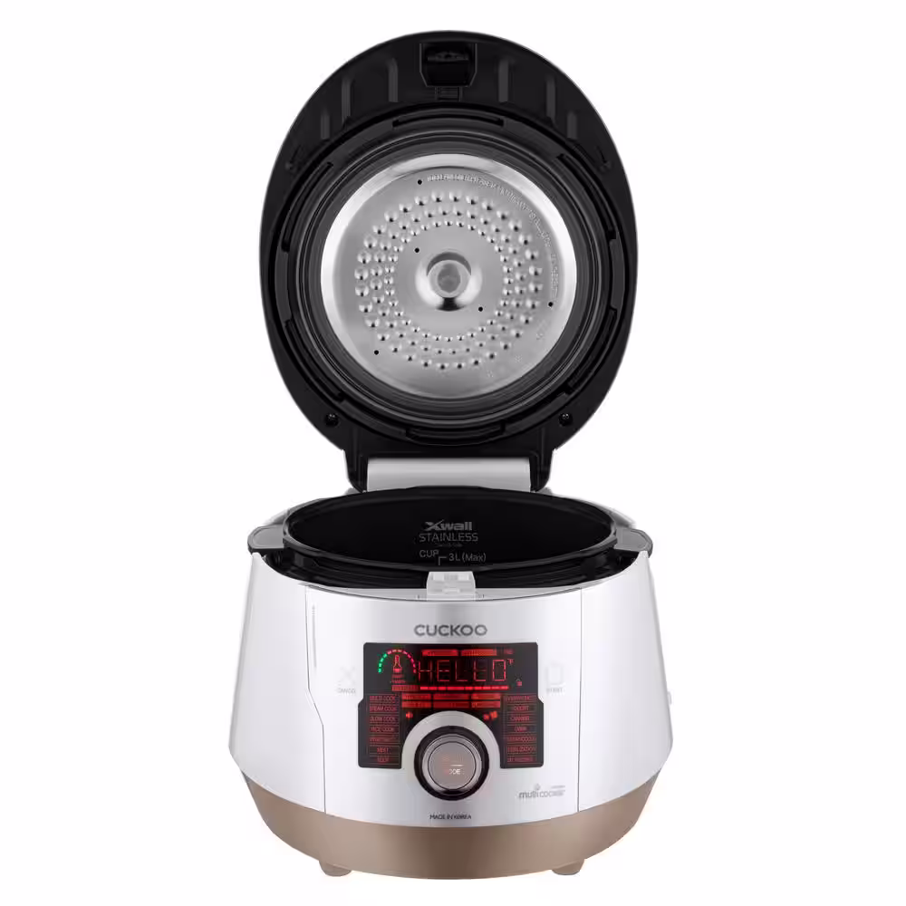 Cuckoo 5 Qt. White/Gold Electric Multi Pressure Cooker with dial