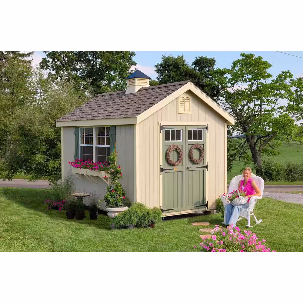 None Colonial Williamsburg 10 ft. x 10 ft Wood Storage Shed DIY Kit with Floor Kit