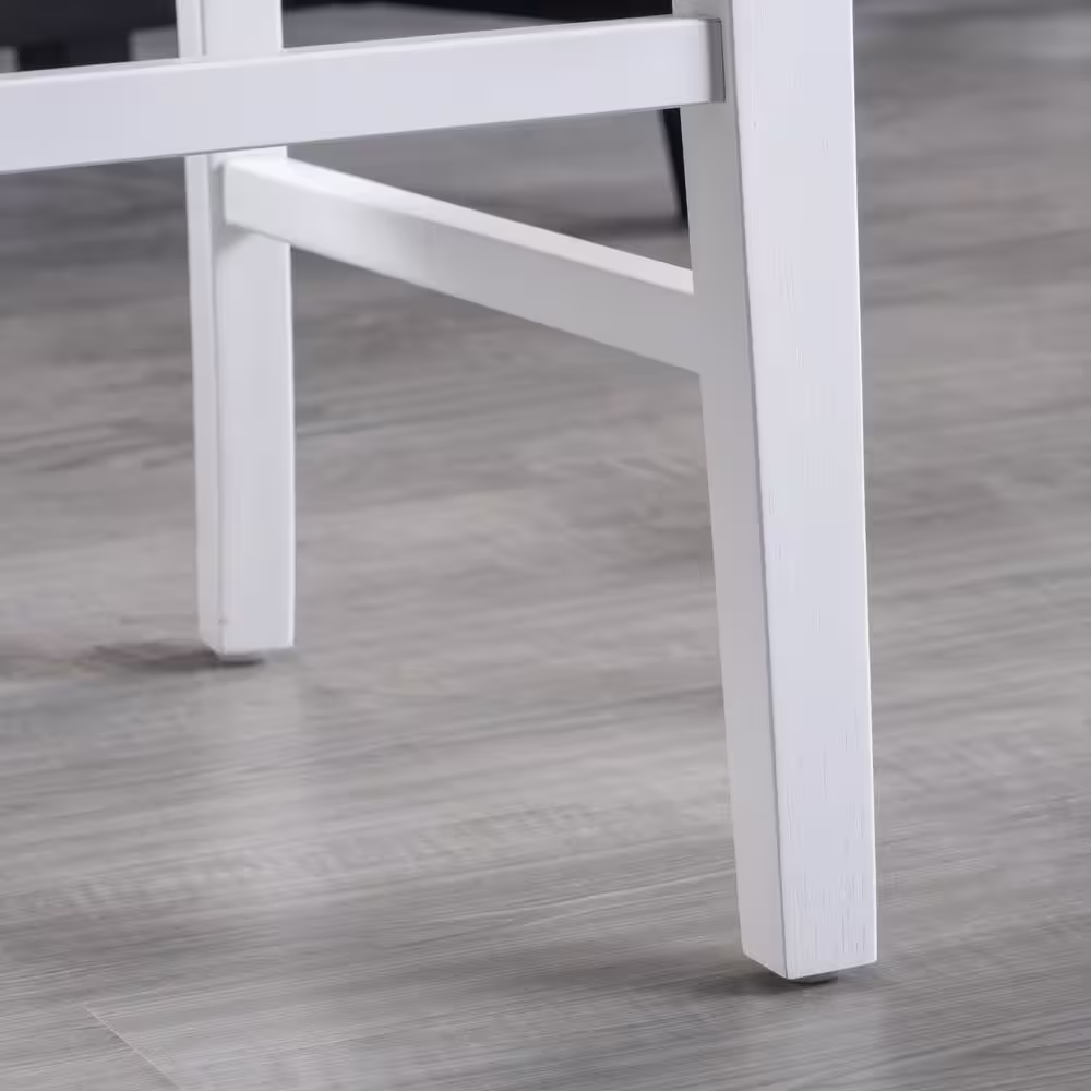 Noble House Roshan White Finish Wood Dining Chairs (Set of 2)