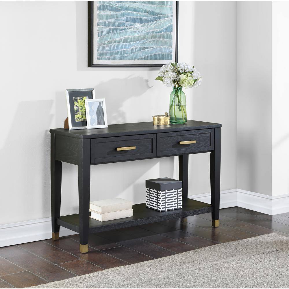 Steve Silver Yves 48 in. Charcoal Rectangle Sofa Table