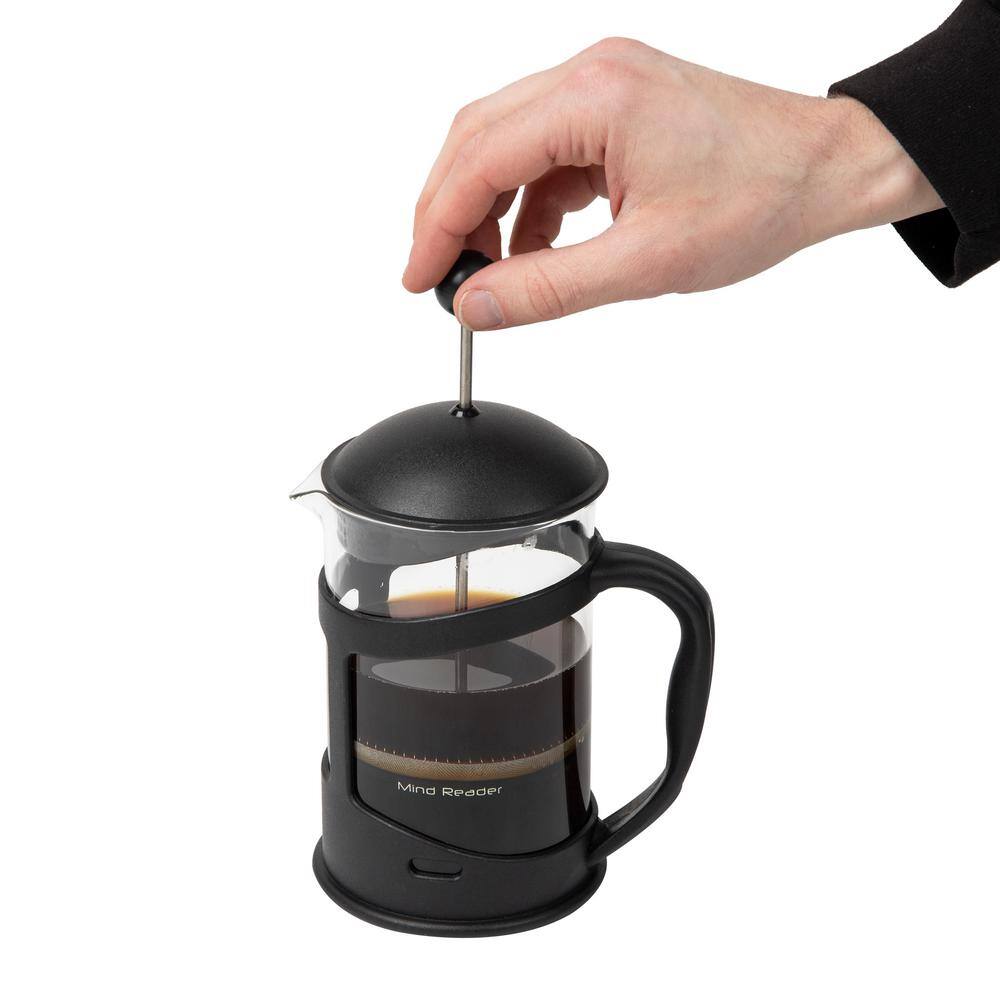Mind Reader French Press, Coffee Maker, 27 oz Capacity, Glass, Clear