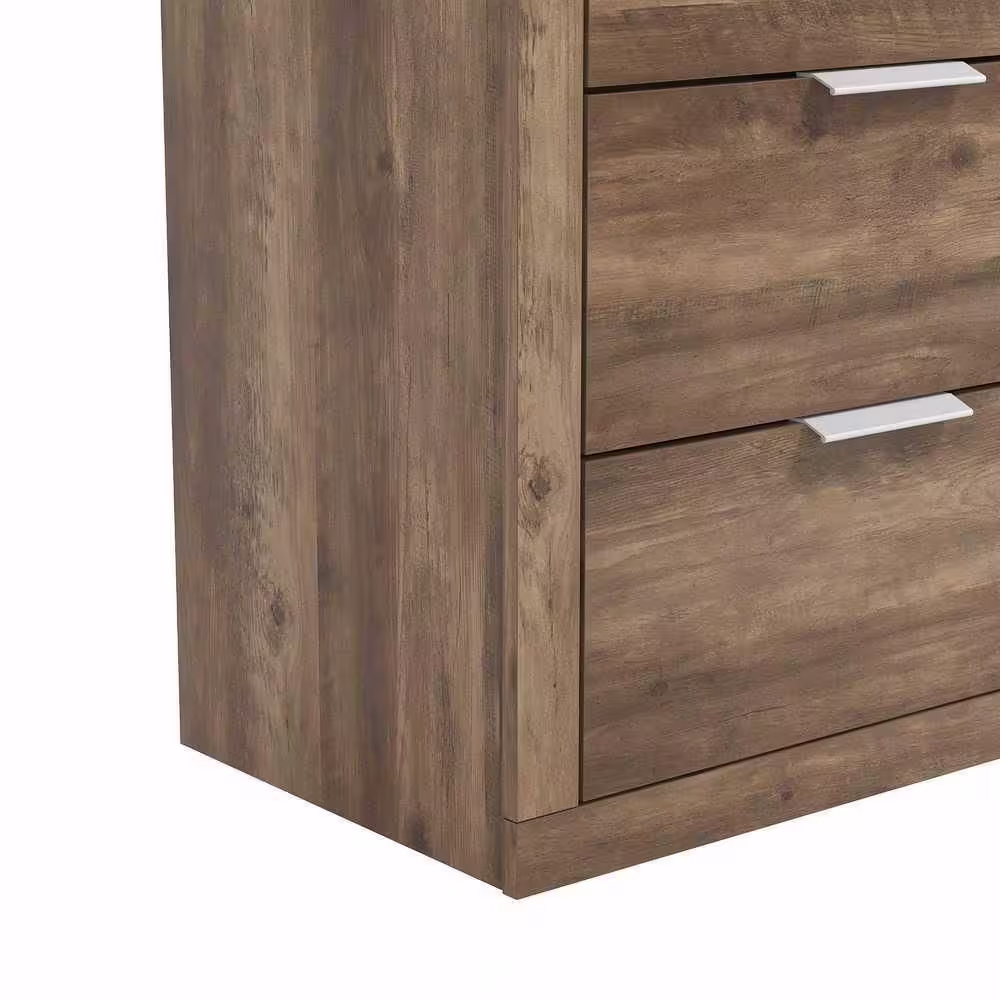 GALANO Harlowin 6-Drawer Knotty Oak Dresser (31.7 in. x 46.5 in. x 16.1 in.)