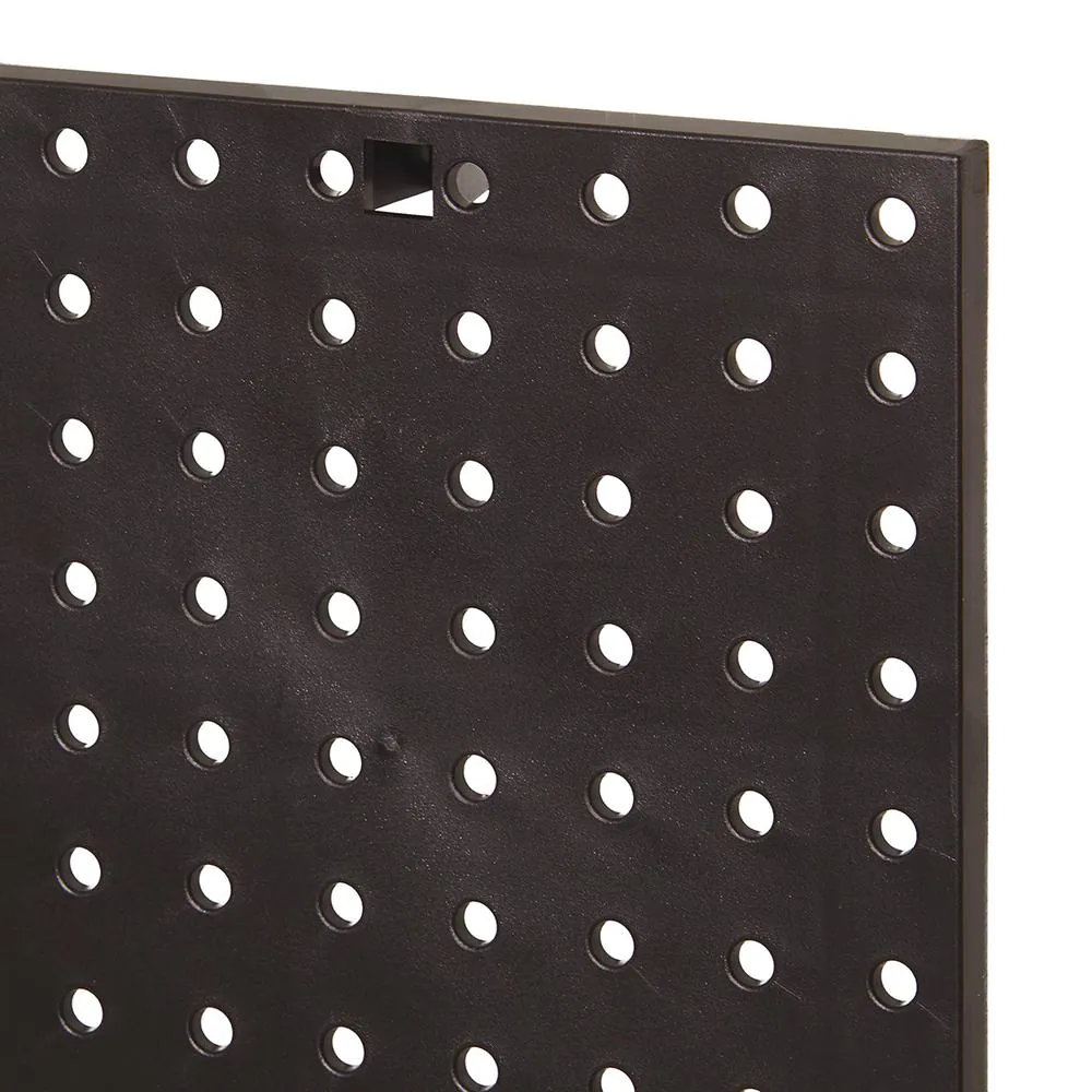 Everbilt 16 in. H x 16 in. W Plastic Pegboard in Black (50 lbs.)