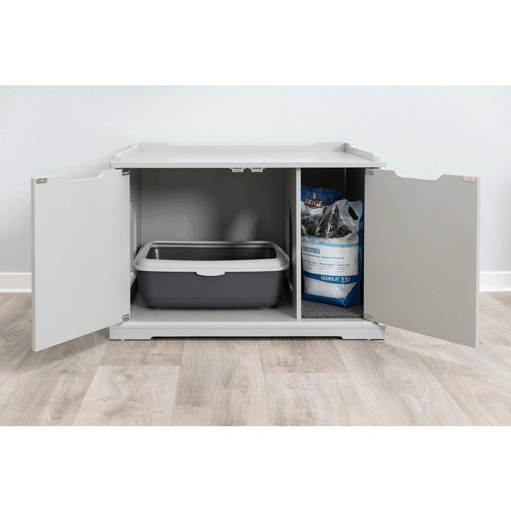 TRIXIE XL Wooden Litter Box Enclosurein Gray