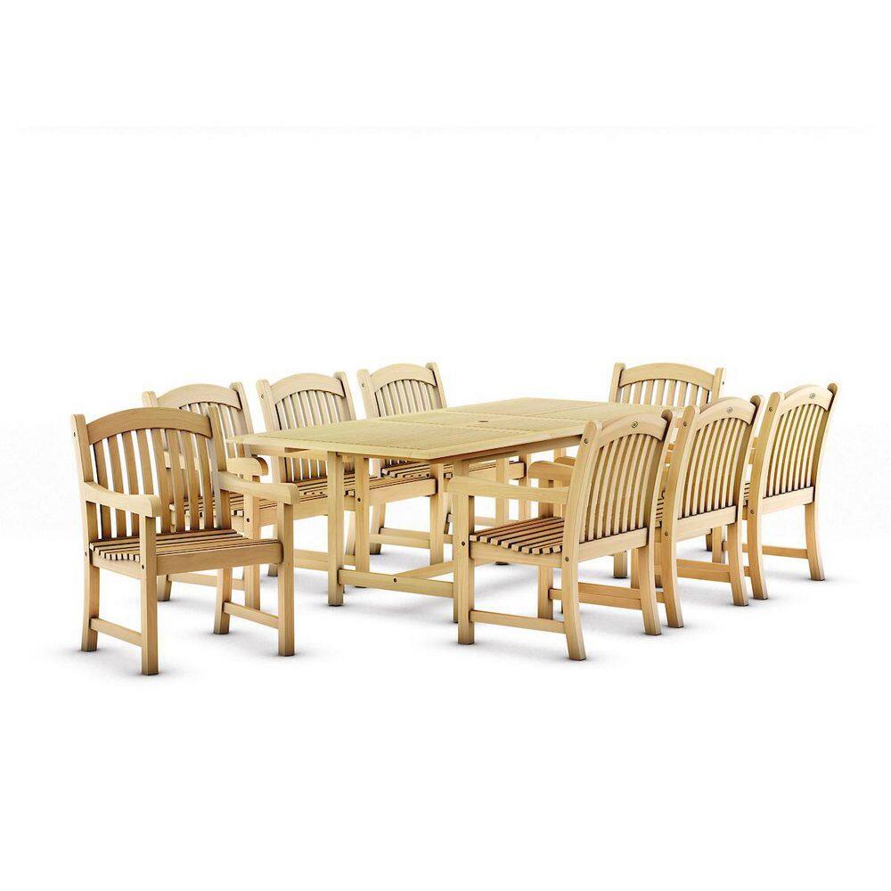 Amazonia Newcastle 9-Piece Teak Patio Dining Set