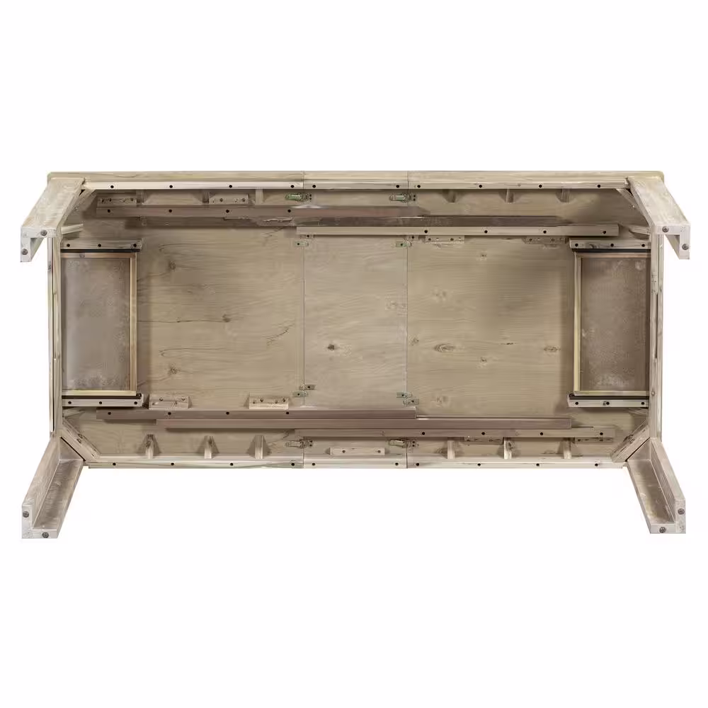 Harper & Bright Designs Mutifunctional 7-Piece Natural Wooden Dining Table Set with Extendable Table, 2 Drawers and 6 Upholstered Chairs