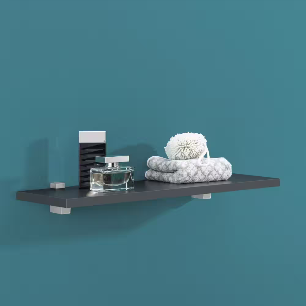 Dolle CUADRO 0.2 in.-0.79 in. Black Adjustable Shelf Bracket (2-Pack)