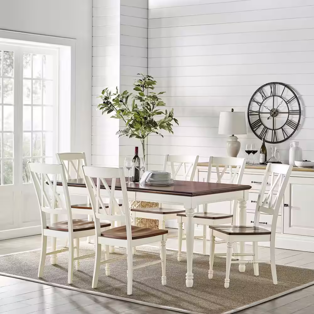 CROSLEY FURNITURE Shelby 7-Piece White Dining Set