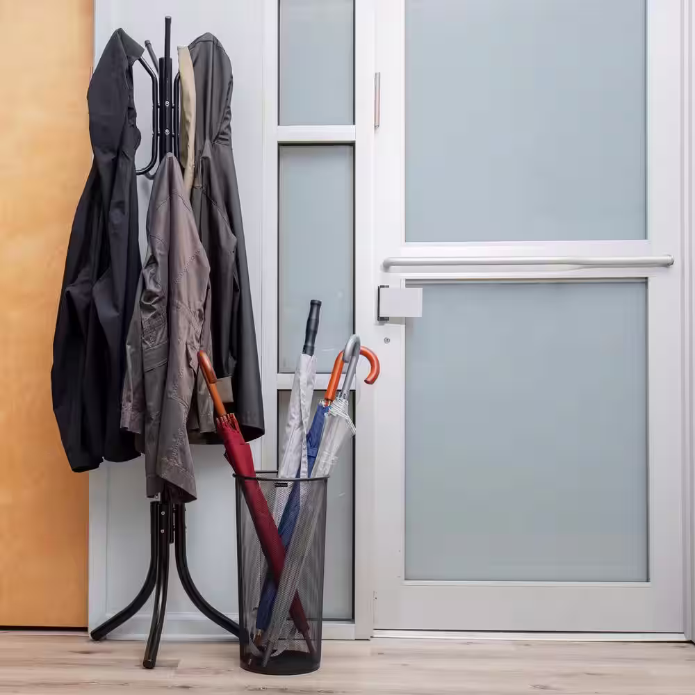 Mind Reader Black Metal Mesh Umbrella Stand