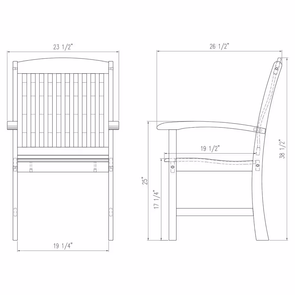 Cambridge Casual Caterina 6-Piece Teak Wood Outdoor Dining Set with Gray Cushion