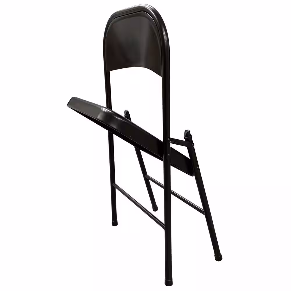 PDG Plastic Development Group Outdoor Black Metal Folding Party Chair (4 Pack)