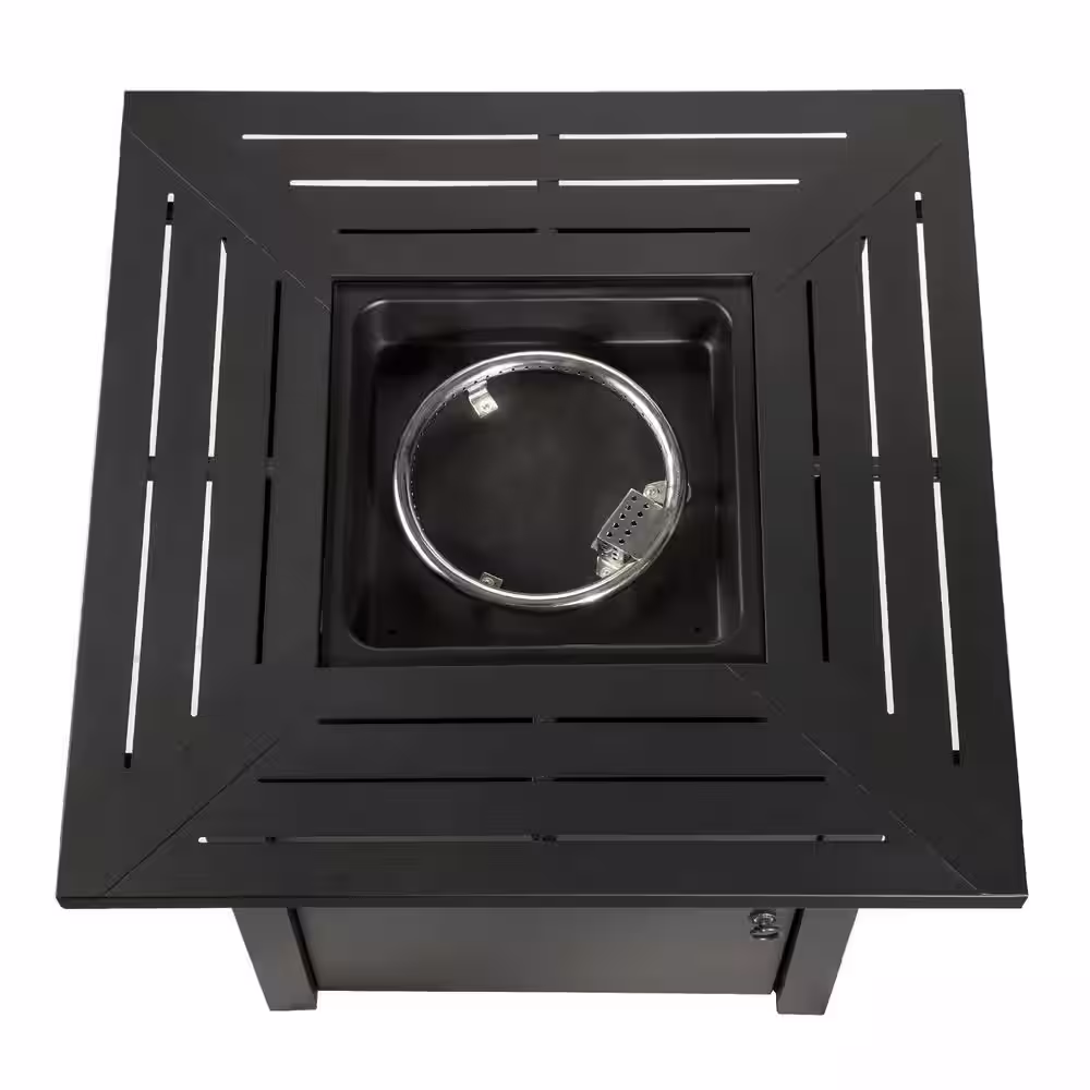 Teamson Home 30 in. Square Steel Propane Gas Fire Pit