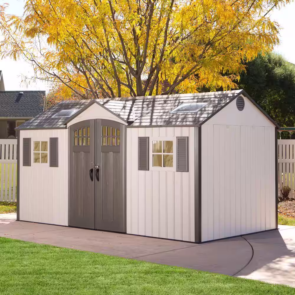Lifetime 15 ft. x 8 ft. Resin Garden Building Shed