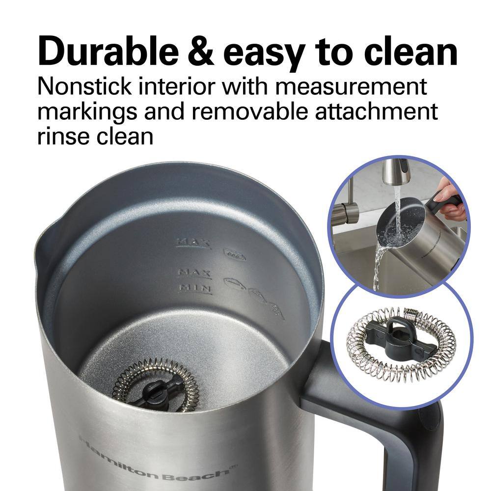 Hamilton Beach 10 oz. Stainless Steel Milk Frother and Warmer
