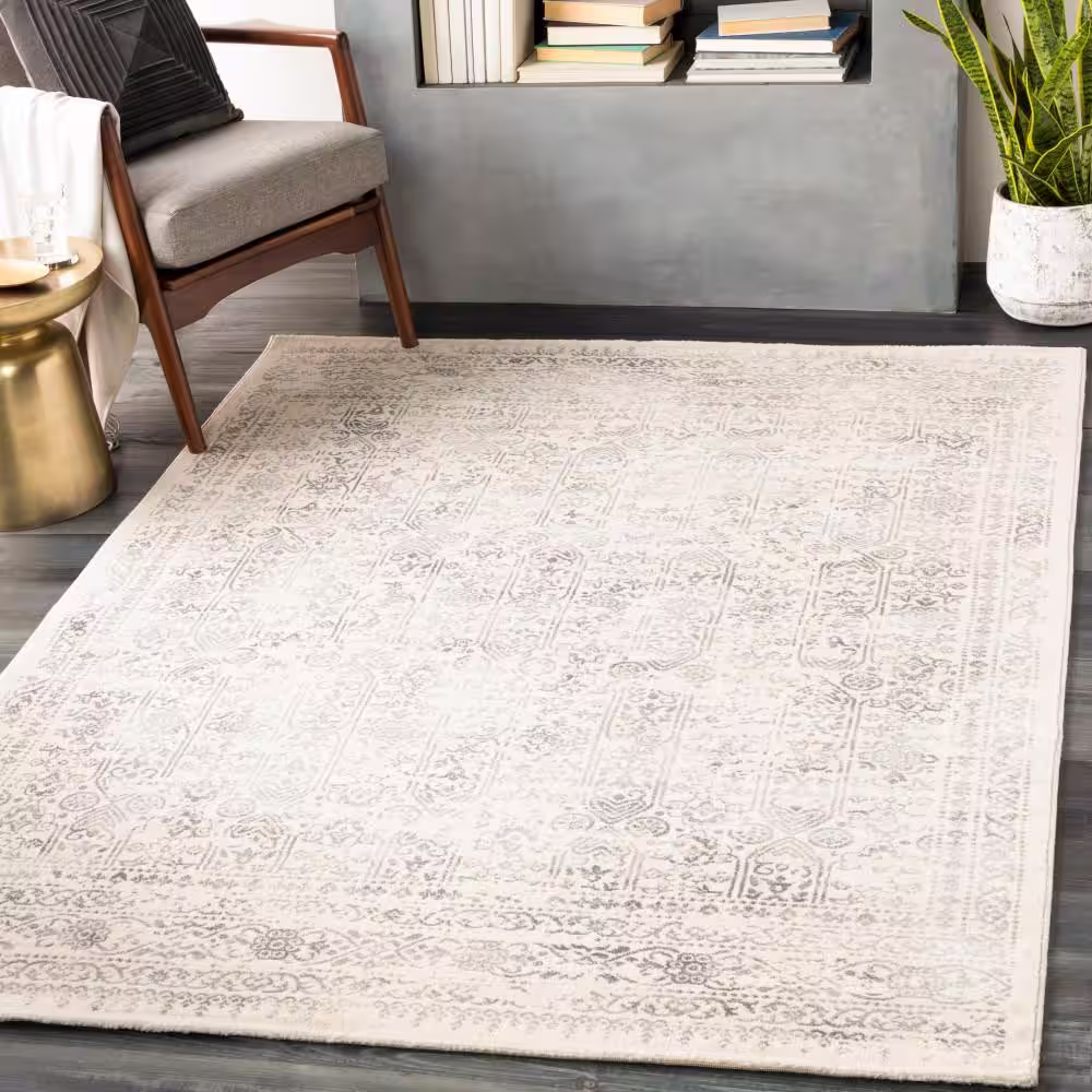 Artistic Weavers Errol Cream 8 ft. x 8 ft. Indoor Distressed Oriental Area Rug