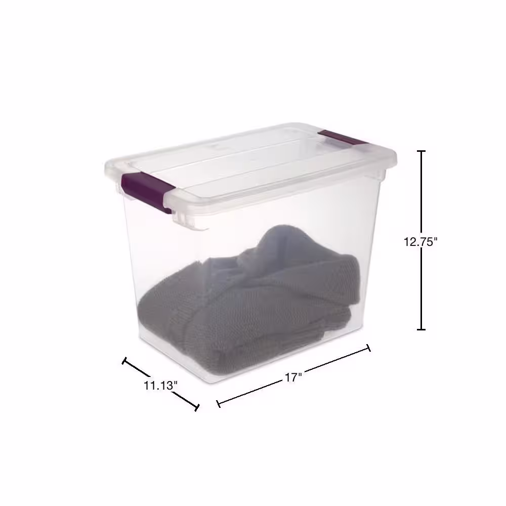Sterilite 27 qt. Clear Storage Tote Container (6-Pack) + 6 qt. Box (12-Pack)